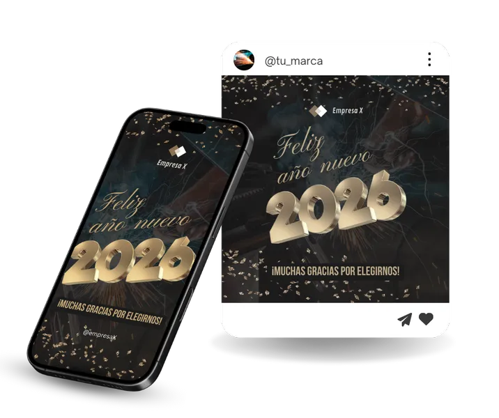 Tarjeta Digital - Saludo Digital - Tarjeta de Felicitación Personalizada - Post para redes sociales - Historia para Instagram y estado de WhatsApp